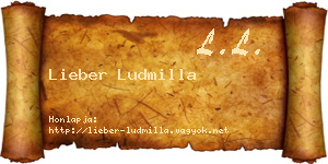 Lieber Ludmilla névjegykártya